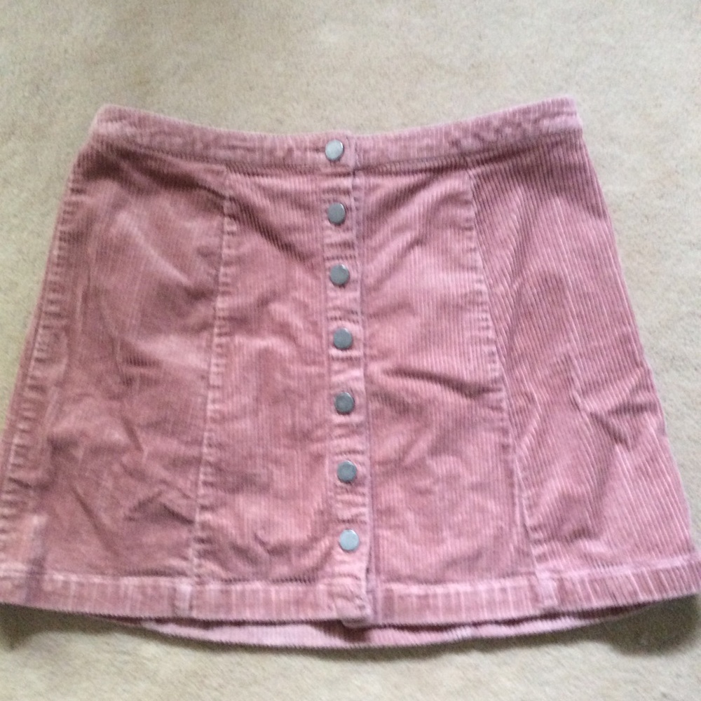 Forever21 skirt pink corduroy mini skirt